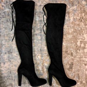 Black Thigh-High Heels/Boots